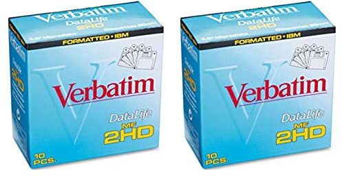Verbatim® Disquetes de 3,5 pulgadas, DS/HD, 3.5, IBM, 2 MB 6703 (paquete de 20)