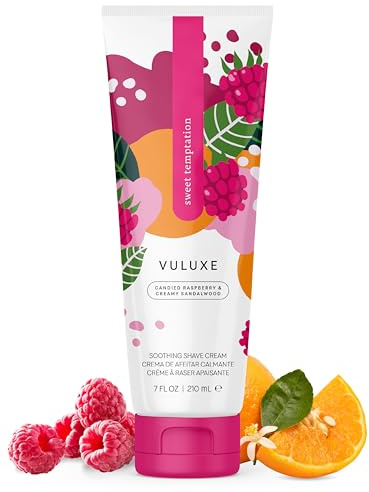 Pure Romance - Vuluxe Shaving Cream for Women - Sweet Temptation (7 fl oz) - Prevents Razor Bumps & Irritation - Orchid, Blackberries, Vanilla - Foaming Shave Cream Moisturizer - Skin Care & Self Care
