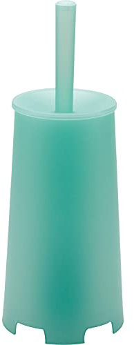 GEDY Oscar Scopino WC da appoggio Colore Acquamarina, 35X13X13 CM Peso 0,396 kg, scopino Bagno con setole Realizzato con Resine termoplastiche, Anni di Garanzia 2, Design R&S Gedy