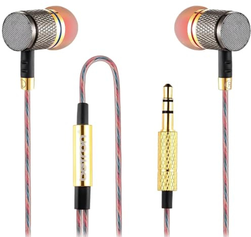 Betron YSM1000 Earphones, Wired In Ear Headphones with 3.5mm Jack | Noise Isolating Earbuds, Powerful Bass Sound, Tangle-Free Cable, for Phone, Laptop, Tablet