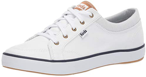 Keds Center Lace Up, Sneaker Womens, White Chambray, 8.5 Medium