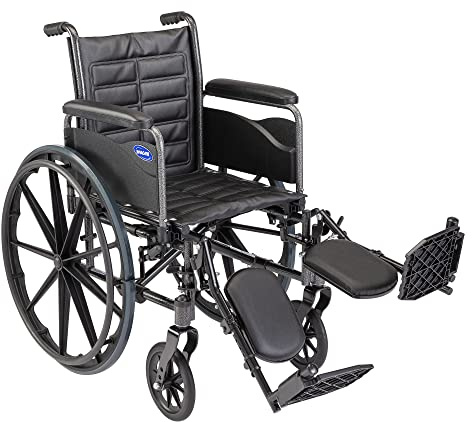 Invacare Tracer EX2 Wheelchair for Adults | Standard Folding | 20 Inch Seat | Legrests & Full Arms