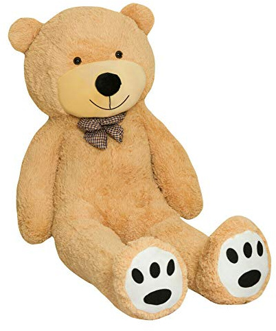 TEDBI Teddybär 160cm | Farbe Hellbraun | Groß XXL Teddy Bear Gigant Plüschbär Stofftier Kuscheltier Plüschtier Größe XL Braunbär Teddi Bär