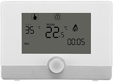 Jimfoty Termostato digitale, WiFi digitale, regolatore di temperatura termostatico programmabile per caldaie a parete (bianco)
