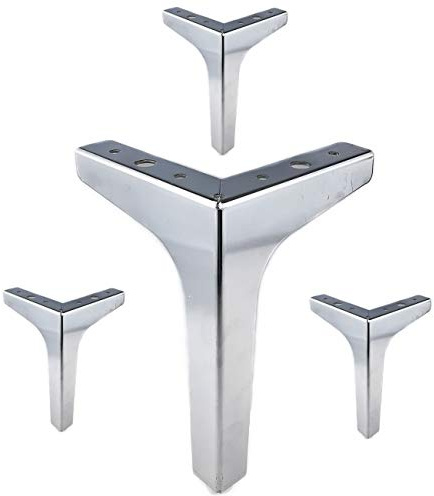 Eidoct 6.7 / 17cm Furniture Legs,Modern Style Furniture Sofa Legs | Metal Matte Black Triangle Feet for Table Cabinet Cupboard Sofa