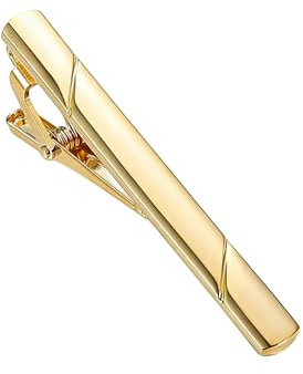 Minimalistische Metall-Krawattenklammern für Herren, Krawattennadel, Krawattenklammer, Klammer, für Business, Hochzeit, Party, Freizeit oder formelle Anlässe (Gold)
