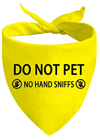 1 Stück Do Not Pet No Hand Sniffs Hundehalstuch, nervöse, ängstliche Hundehalstücher (keine Handschnipper)