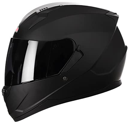 Motorradhelm Unisex Integralhelm Motorrad Helm,Integrierter Helm mit Doppelvisier, ECE Geprüft, Motorradhelm Herren Damen Geeignet für alle Jahreszeiten D,M
