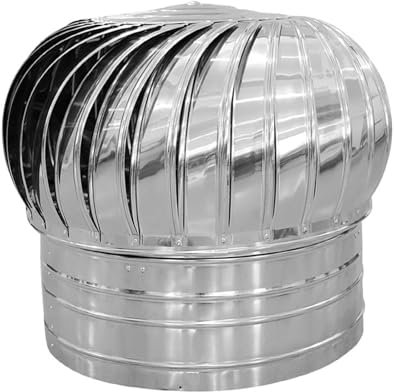Regenhut Dachhaube, Drehbar Edelstahl Kaminhaube, 300 Mm Kaminaufsatz Schornsteinabdeckung, Edelstahl Wetterschutzgitter Kugelform, Für Ablufthaube/Belüftungen ( Color : Silver , Size : 4.3inch(110mm)