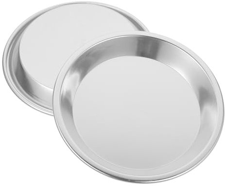 ABOOFAN Aluminum Alloy Pizza Baking Pan 6-inch Non-Stick Metal Pie Pans Wear-Resistant Oven Tray Multifunctional Heat-Resistant Baking Tray for Kitchen and Restaurant 2pcs Set