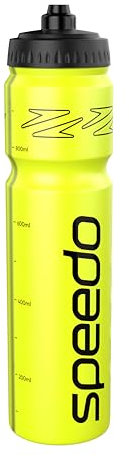 Speedo Borraccia da 1 litro, design ergonomico, colore blu/bianco, taglia unica