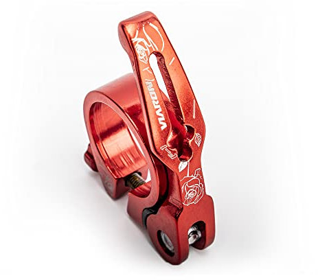 Sattelklemme Mtb Faltenrad Quick Release Sattelstütze-Klammer Ultraleicht Fahrradsitzpfostenhalterung 31.8/34.9mm Fahrradteile Sattelkloben(31.8mm Red)