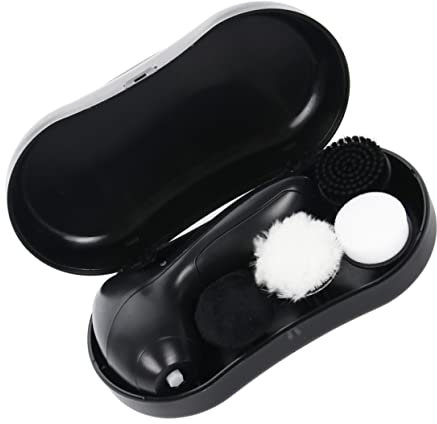 SOIMISS 1ensemble Set De Nettoyage Électrique pour Chaussures avec Brosse à Polir Et Fournitures Entretien Cuir Noir Kit Pratique pour Entretien Rapide Chaussures Cuir