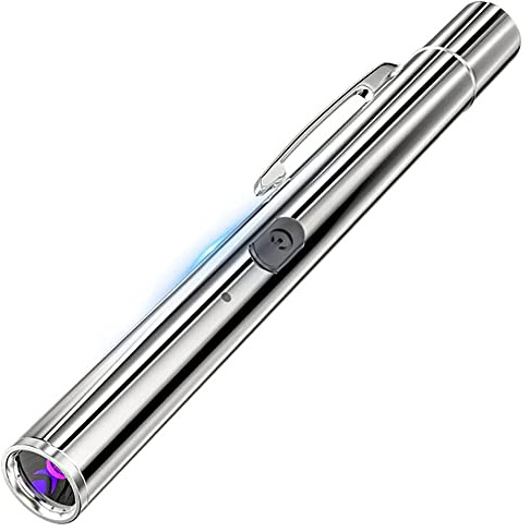 Huhudyy Lampe en bois portable, lumière noire UV pour chien ou chat, détecteur d'urine pour animaux domestiques, rechargeable