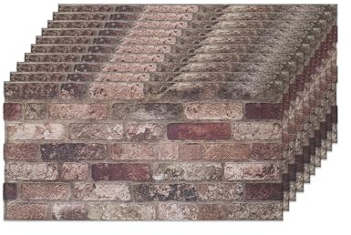 IZODEKOR | Wandverkleidung Steinoptik | 100x50x2 cm | 3D Effekt Wandpaneele Steinoptik für Küche und Wohnzimmer | Innen- und Außenbereich - Steinoptik Styropor - 3D Wandpaneele | 10 Stück |