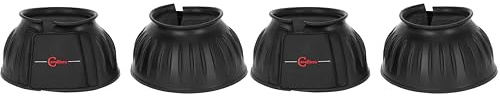 Kerbl 3211614 Springglocken Gummi, paarweise Klettver, schwarz, Gr. XFull (Packung mit 2)