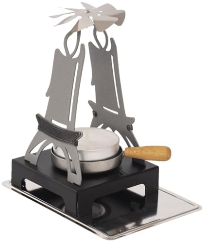 Huss Pyramide Metallpyramide für Teelichter – Die Schillernde – Kerzenhalter aus Blech – Silber – 10 x 6 x 6 cm
