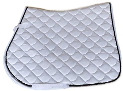 YShiuoL Sattelunterlage Sattelunterlage Schweißabsorbierendes Stoßabsorbierendes Pad Verdicktes Sattelpad Baumwolle Schweißabsorbierendes Pad Pferdesattelpads(White)