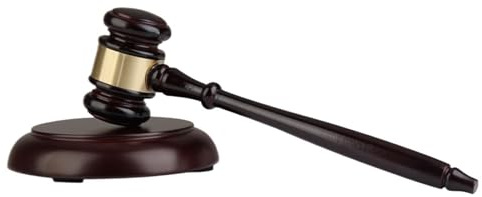 Martelli da giudice in legno, Set di martelli da giudice in legno duro con martelletto 27 cm e blocco sonoro 14 for tribunale d'asta