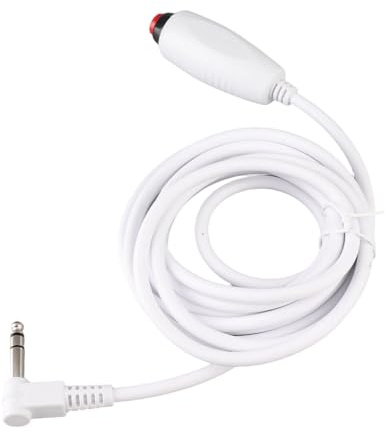 Oreilet Cordon d'Appel d'infirmière, Câble de Cordon Poussoir pour Poste 'infirmière, Appel de Remplacement Universel de 9,8 Pieds avec Pince/Support de Drap de Lit, Interface de 6,35 Mm