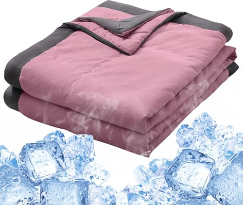 Winuoyang Cooling Blanket for Night Sweats, Summer Blanket Breathable Lightweight Blanket for Summer Hot Weather 100x140cm