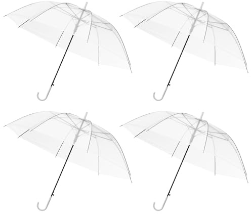 GREENSAPPIRE Transparenter Regenschirm 71 cm Länge – Klarsichtschirm ca. 94 cm Durchmesser – Eleganter Hochzeitsschirm für Hochzeiten, Events & Fotoshootings – Neutral & Stilvoll