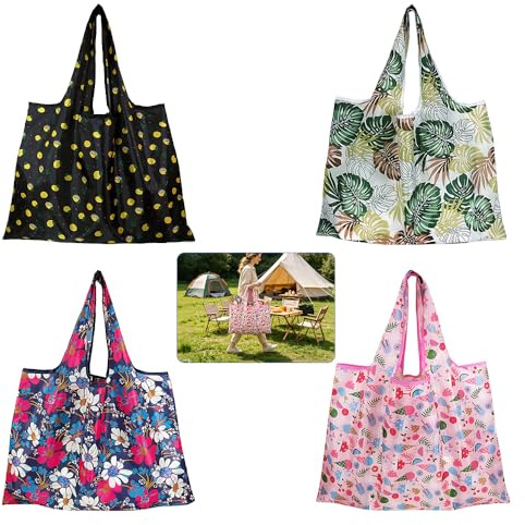 HLIWS bolsas de compras reutilizables,bolsas de viaje,bolsas de compras plegables,para las compras diarias, ir al supermercado o hacer excursiones de camping