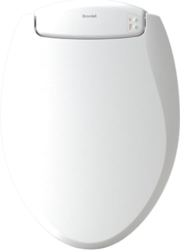 Brondell L60-RW LumaWarm Heated Toilet Seat with Night Light, 3 Temperature Settings, Gentle Close Lid,Easy Installation,Built-In Controls,Round,White