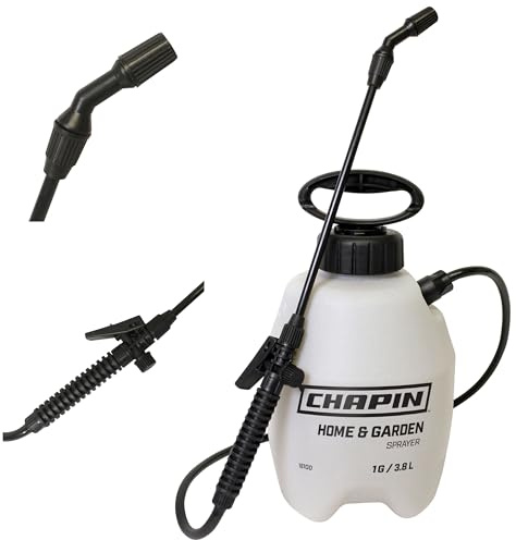Chapin 16100 Pulvérisateur à Pompe de Jardin fabriqué aux États-Unis avec poignée Ergonomique, déclencheur, buse Conique réglable et Filtre dans Le réservoir, pour pulvérisation des Mauvaises Herbes,