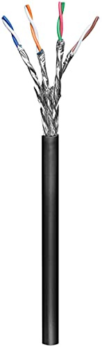 goobay Outdoor Netzwerkkabel CAT 6, 100m, S/FTP PiMF geschirmt, wetterfest & UV-beständig, als Verlegekabel für den Außenbereich, auf Trommel - 57195