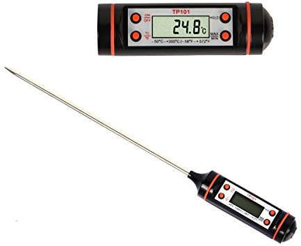 Prochive cucina termometri, Habor digitale con termometro da cucina con lettura istantanea, sonda lunga, schermo LCD, anti-corrosione, migliore per cibo, carne, grill, barbecue, latte e bagno d' acqua