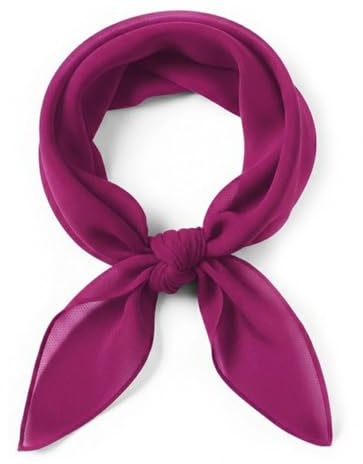 TigerTie Fin chiffong för damer i enfärgad – storlek 58 cm x 58 cm, magenta, Nickituchgröße: ca. Länge 58 cm, Breite 58 cm