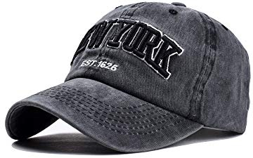 Yutdeng Retro Vintage Basecap New York Unisex Distressed Washed Baumwolle Kappe Outdoor Freizeit Hut Distressed Stickerei Cap Herren Baseballkappe Damen