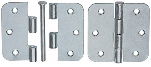 Gerollte Kulissenscharniere Scharnier mit losem Knopfstift 75 x 75 Silber Verzinkt