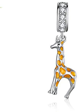 Animal Charms for Bracelets 925 Sterling Silver Charms Green Leaves and Red Flamingo Charm Bird Charm for Pandora Bracelet
