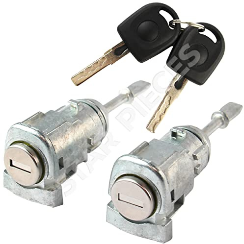 2 Türschlösser passend für Golf 4, Polo (9N), Bora, Fox, New Beetle, T5, Fabia, Octavia (1996-2015) VORNE LINKS + RECHTS | Schließzylinder mit Ersatzschlüsseln | 604837167
