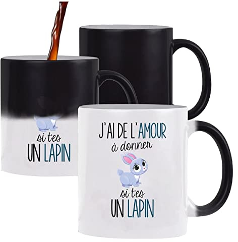 Planetee Mug magique thermoréactif Trop Mignon Mouton tasse change couleur chaleur idée cadeau métier anniversaire Noël