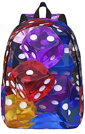 KoNsev Games-Würfel-Set, Laptop-Rucksack, Reiserucksack, Arzttasche, schwarz, Rucksack, stilvoll, leicht und funktional, Schwarz , S