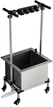 TRGCJGH Carros de limpieza sobre ruedas, soporte para escobas, Organizador de herramientas de limpieza, para cochera, jardín, clóset(48cm/18.8in)