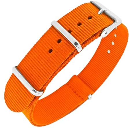 Natos.com - NATO Uhrenarmband, Militär Nylon Strap, Uhrenarmbänder Herren und Damen, Edelstahlschnalle, 18mm 19mm 20mm 21mm 22mm