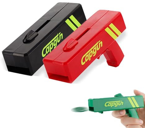 SUOXU Bierflaschenverschlusspistole, Männergeschenke, Bierflaschenöffner, Kappenpistole, Spielzeugpistole, Flaschenöffner für Zuhause, Party, Bar, Spiel – Shooter-Bieröffner, einfach zu recyceln