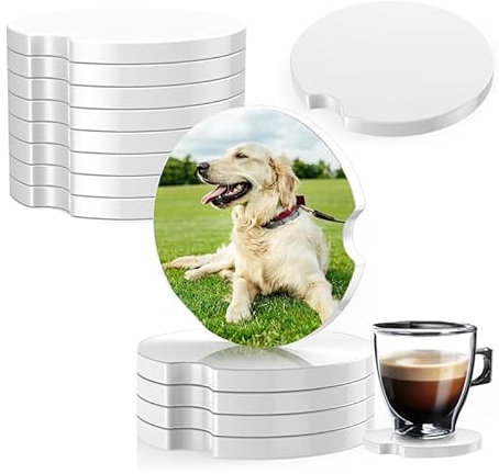 Blmirror Posavasos para AutomóVil, Posavasos para Portavasos con Muescas para los Dedos Que Mantienen los VehíCulos una del Sudor, Las Manchas y los Derrames de Bebidas FríAs