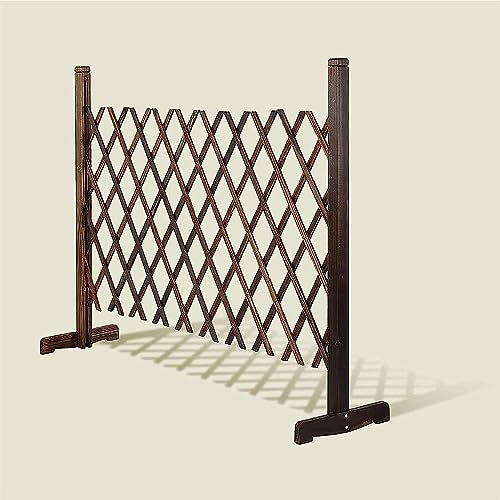 Panneaux de clôture en bois pour chien pour décoration extérieure de jardin, panneaux en treillis télescopiques extensibles pour clôture de maison (70 x 120 cm)