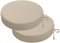 PRIMEPATIO Set di 2 cuscini per sedia da esterno, rotondi, impermeabili, per esterni, non stinge, con nastri, per mobili da terrazza, 35 x 35 cm, blu (beige, 35 x 35 x 7cm)