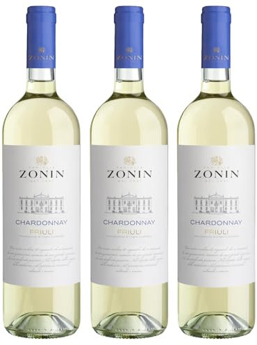 Zonin Classici Chardonnay Friuli Aquileia DOC Weißwein Wein Trocken Friuli Aquileia Italien inkl. FeinWert E-Book (3 x 0,75l)