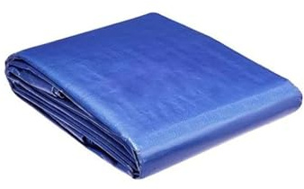 Lona con ojales de polietileno LIF – Lona de sombra reforzada con cuerda blanca y ojales de aluminio, esquinas revestidas con lengüeta triangular, 5 x 4 metros y peso de 1.508 kg