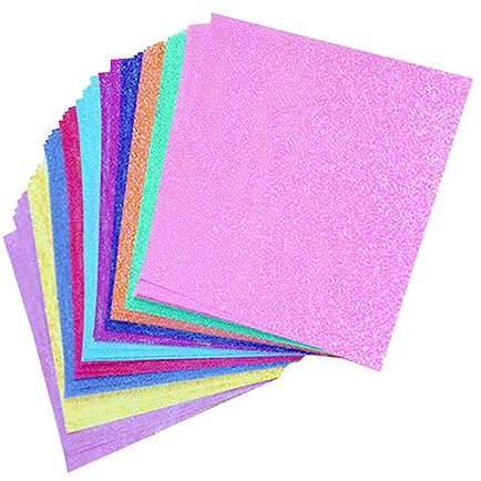 PHENOFICE 100stücke Faltpapier Glänzend Bastelpapier Perlmuttfarbenes Origami-papier Handgeschöpftes Papier Für Diy-projekte Zufällige Farbe