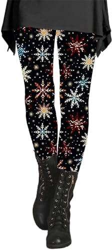 DFSDJEUW Same Day delivery Items Under 2 pounds Leggings for Women UK Christmas Leggings for Women 2024 Santa High Waisted Red Green Yoga Pants Capri Tights Stretchy Leggings Tummy Women Leggings