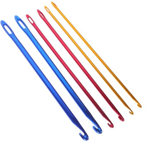 Tunesisches Häkelnadel-Set Knooking-Nadeln Große Häkelnadeln 6 Stück Tunesische Häkelnadel Mit Seil Tunesische Häkelnadel Tunesische HäkKelnadel Mit Seil Häkelnadel Set Häkelnadeln Set