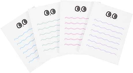 SHINEOFI 4 Stück Tragbares Notizpad aus Papier mit Glattem Schreibkomfort to Do Listen Papier für Schüler und Kinder Praktisches Memo Notizbuch für Schule und Büro